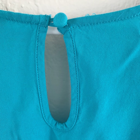 Blue Spring Dress with Pockets - Picture 6 of 8